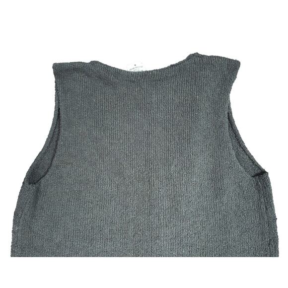 Abercrombie & Fitch Knit Tie Front Vest Gray Sleeveless Sweater Tank Top Size M - Picture 8 of 9